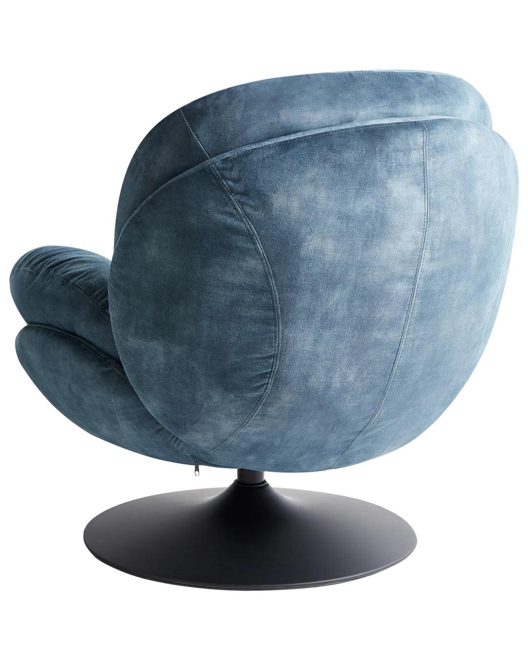 Nolvik Swivel Armchair Velvet Dark Blue