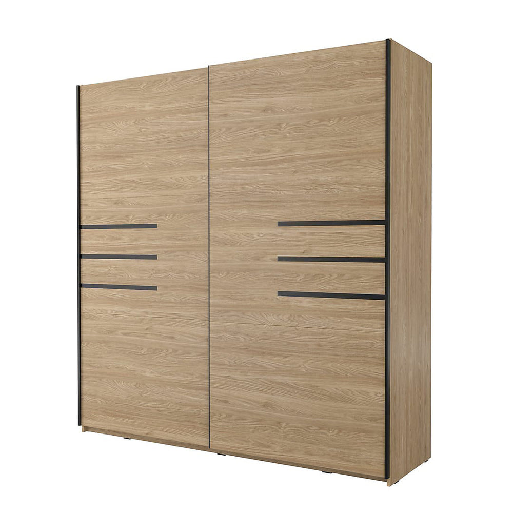 Violla Elegant Sliding Door Wardrobe in Oiled Oak
