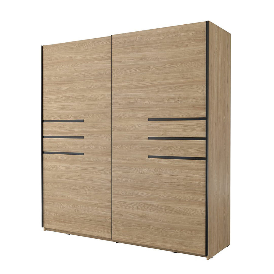 Violla Elegant Sliding Door Wardrobe in Oiled Oak