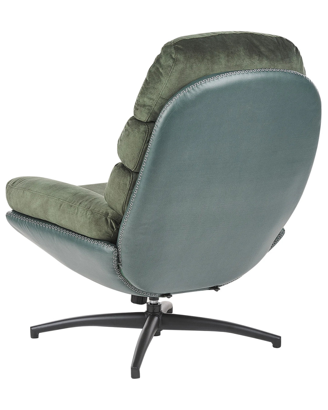 Eide Swivel Armchair with Footstool Velvet Dark Green