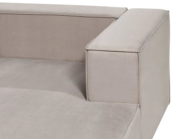 Corner Sofa 3 Seater Velvet Taupe Left Hand Chambord