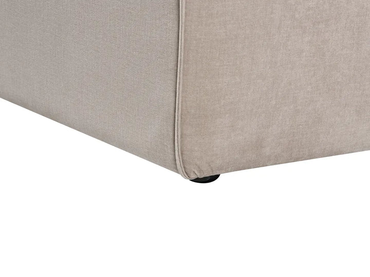 Corner Sofa 3 Seater Velvet Taupe Left Hand Chambord