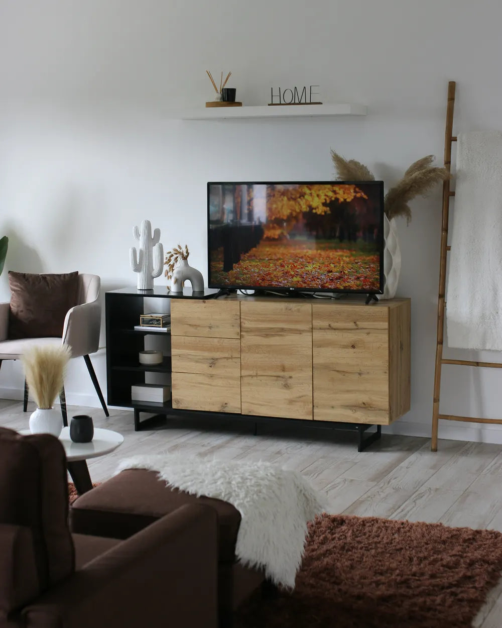 2 Door Sideboard Brown/ Black Nephie