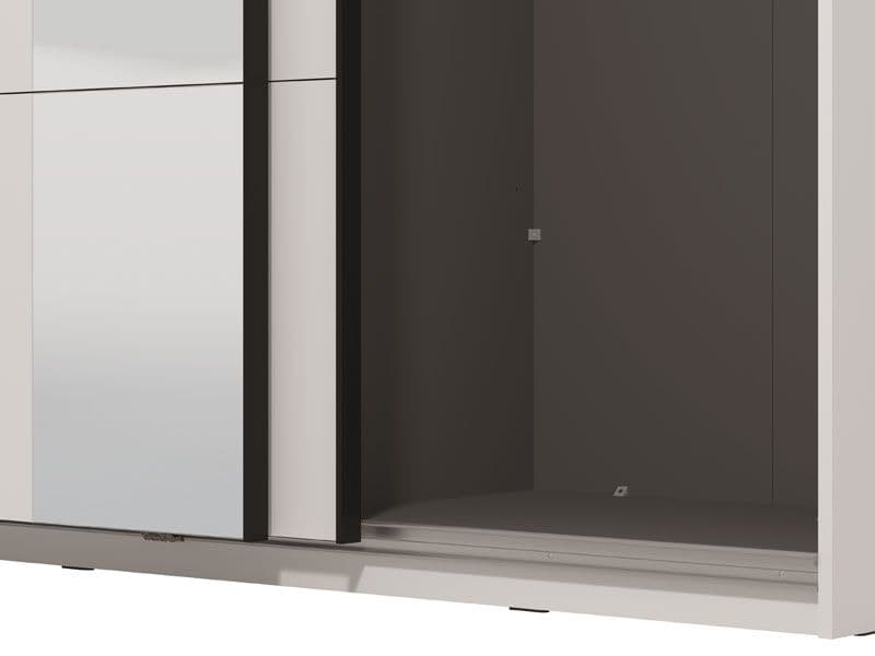 Nikeria White Sliding 2-Door Mirrored Wardrobe