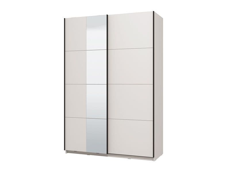 Nikeria White Sliding 2-Door Mirrored Wardrobe