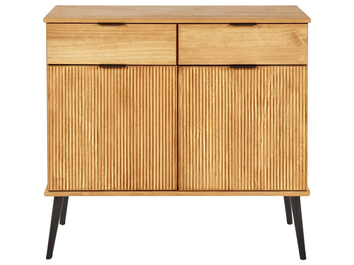 2 Door Sideboard Pine Wood Brown Miller