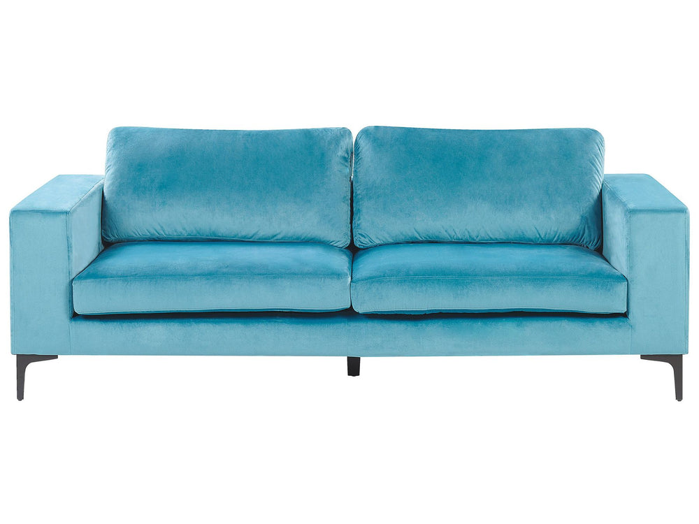 Vadstena 3 Seater Velvet Sofa Light Blue