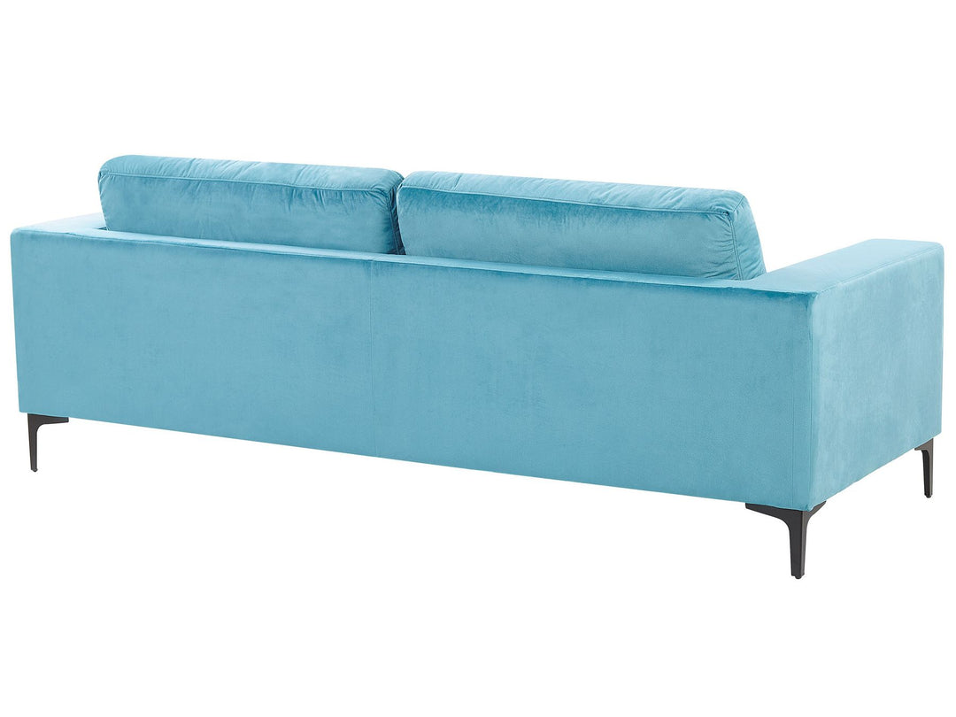 Vadstena 3 Seater Velvet Sofa Light Blue