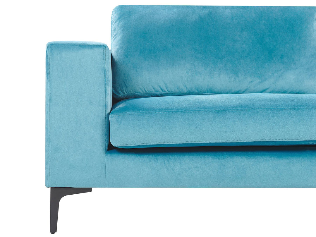 Vadstena 3 Seater Velvet Sofa Light Blue