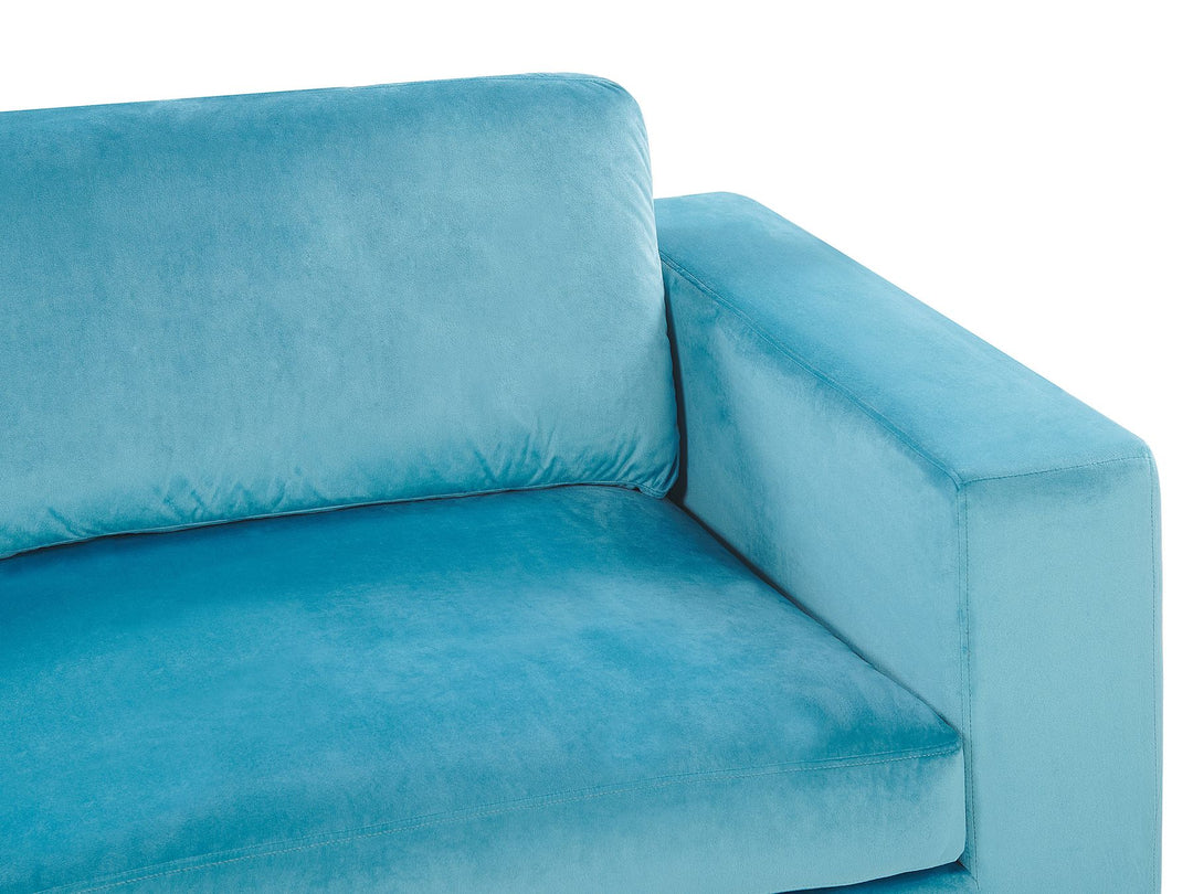 Vadstena 3 Seater Velvet Sofa Light Blue