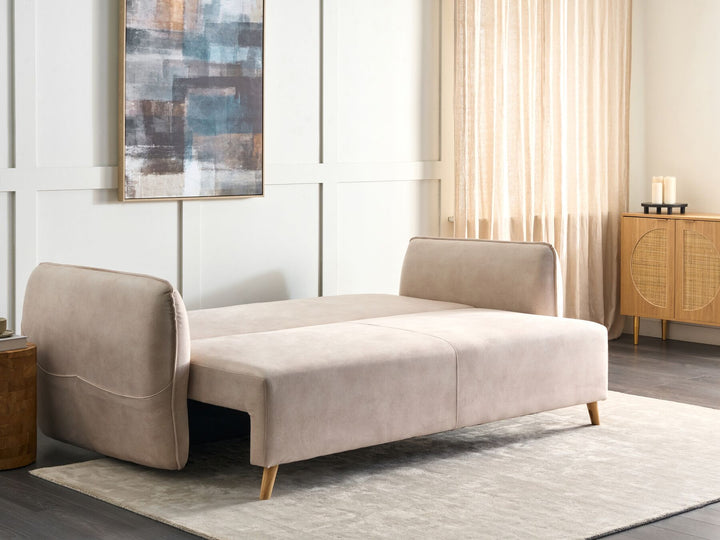 Vallanes Sofa Bed Cream Velvet