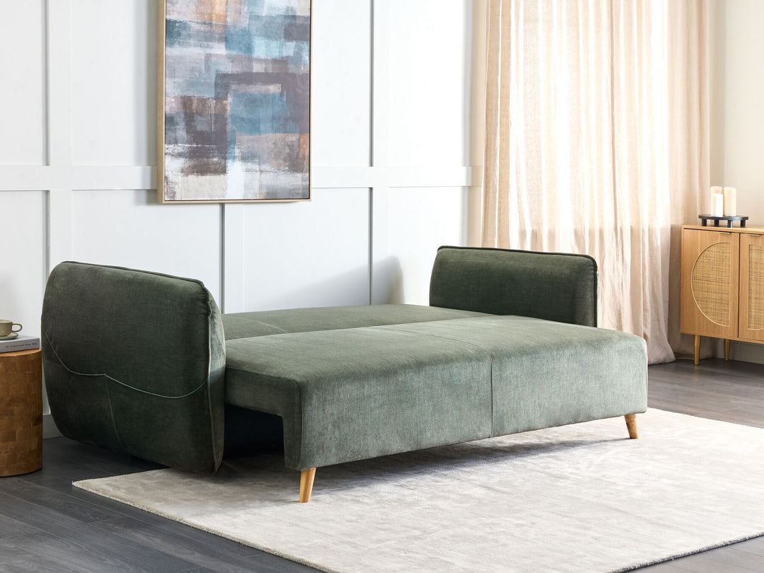 Vallanes Sofa Bed Dark Green Velvet