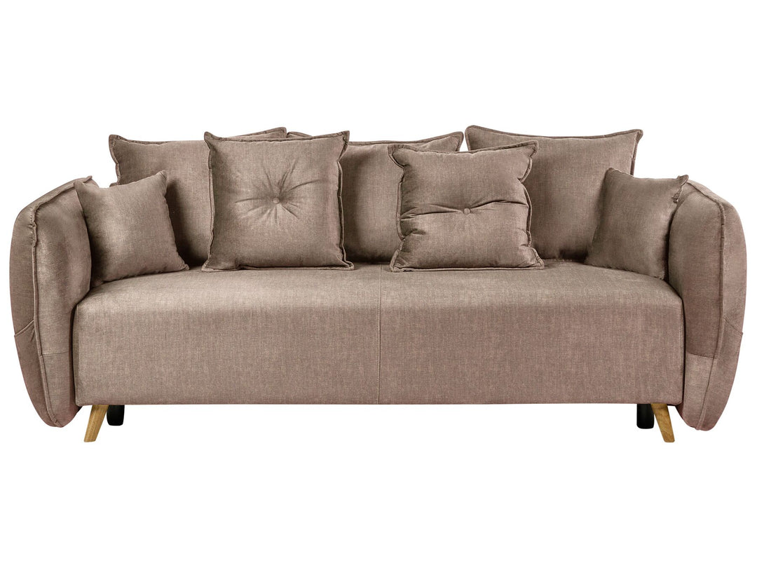 Vallanes Sofa Bed Light Brown Velvet