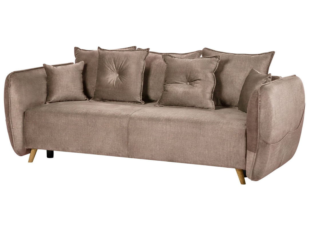 Vallanes Sofa Bed Light Brown Velvet