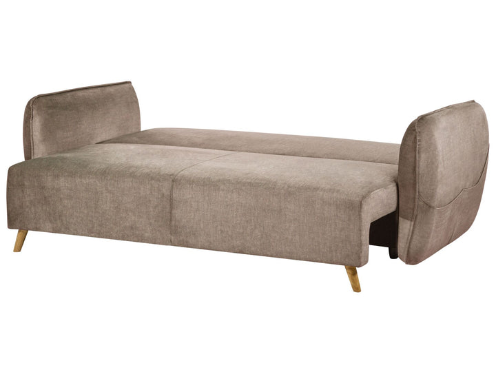 Vallanes Sofa Bed Light Brown Velvet