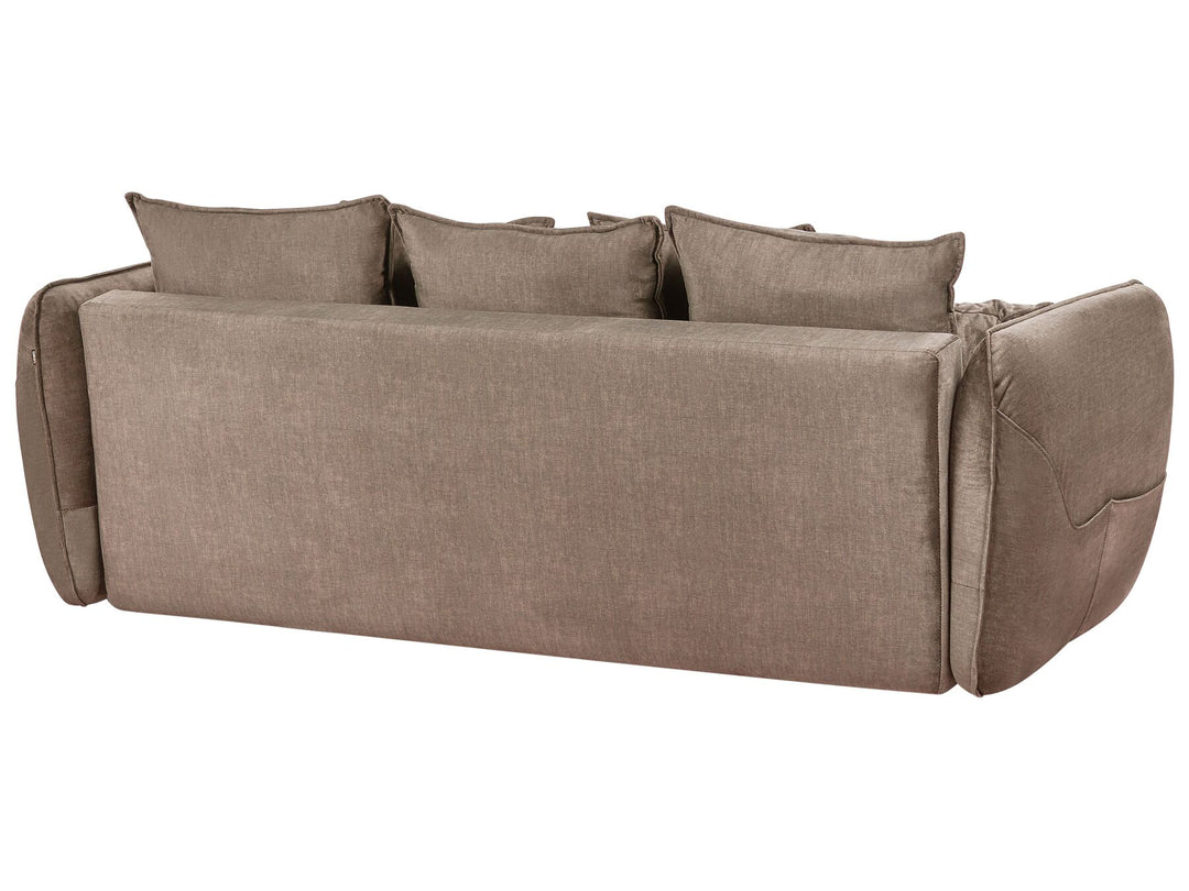 Vallanes Sofa Bed Light Brown Velvet