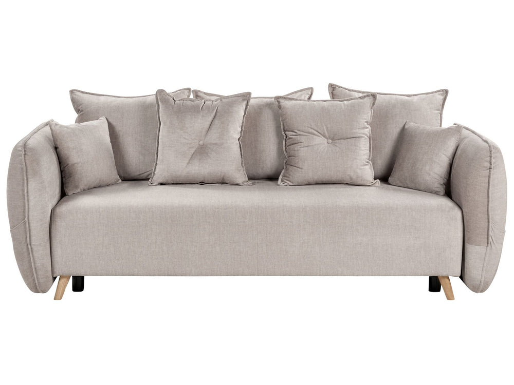 Vallanes Sofa Bed Taupe Velvet