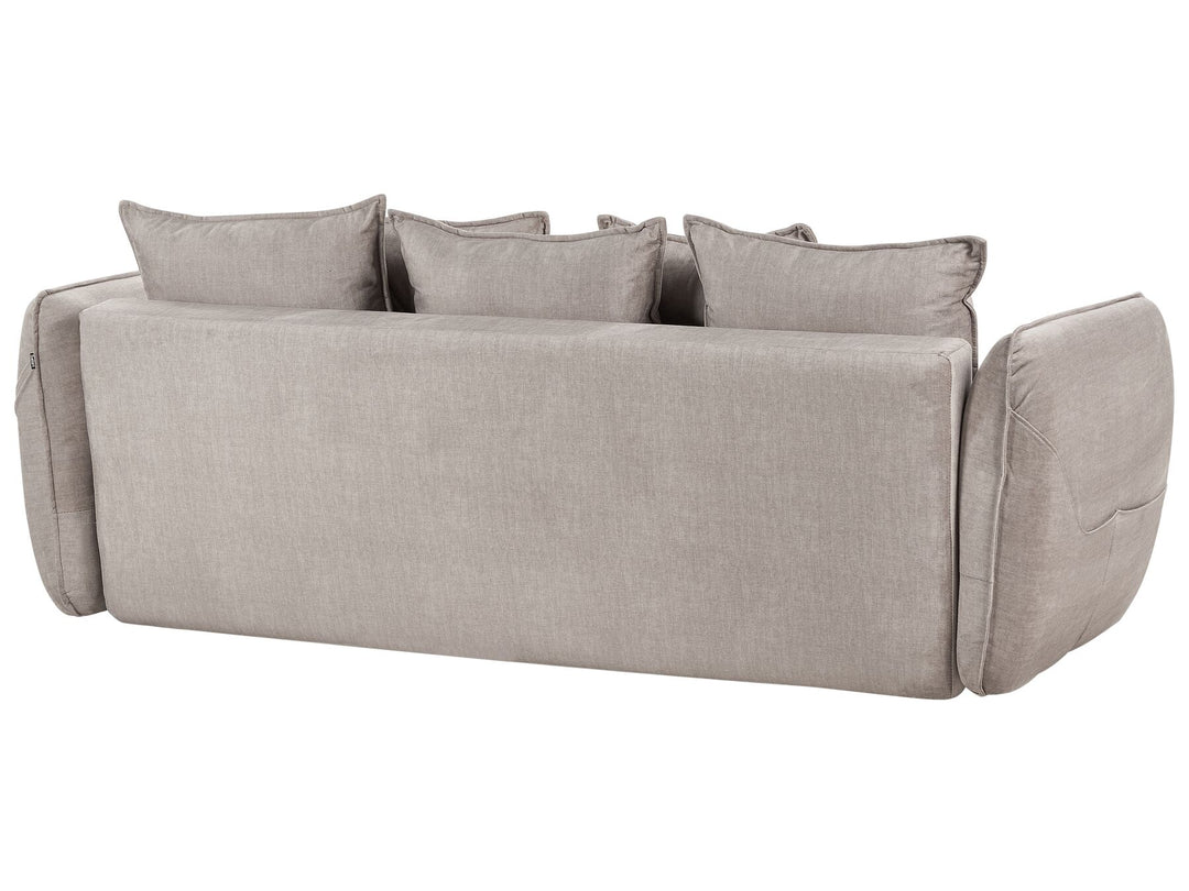 Vallanes Sofa Bed Taupe Velvet