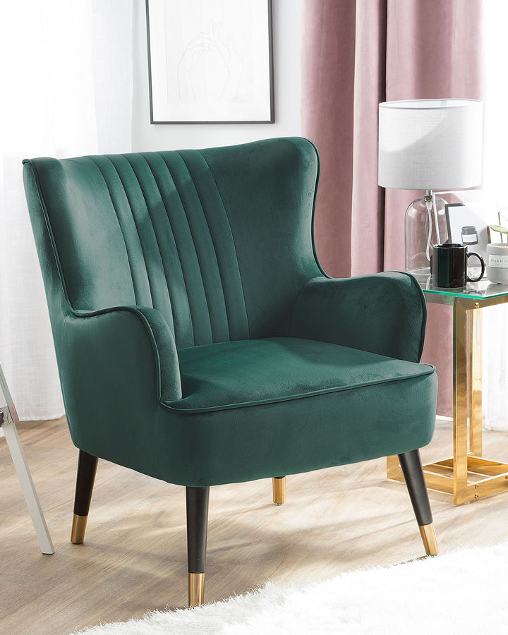 Varberg Armchair Velvet Emerald Green