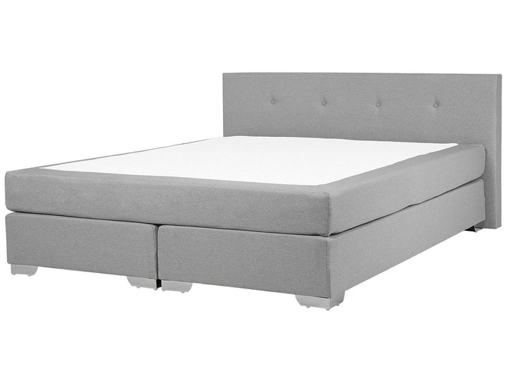 Fabric EU Super King Divan Bed Light Grey Consul