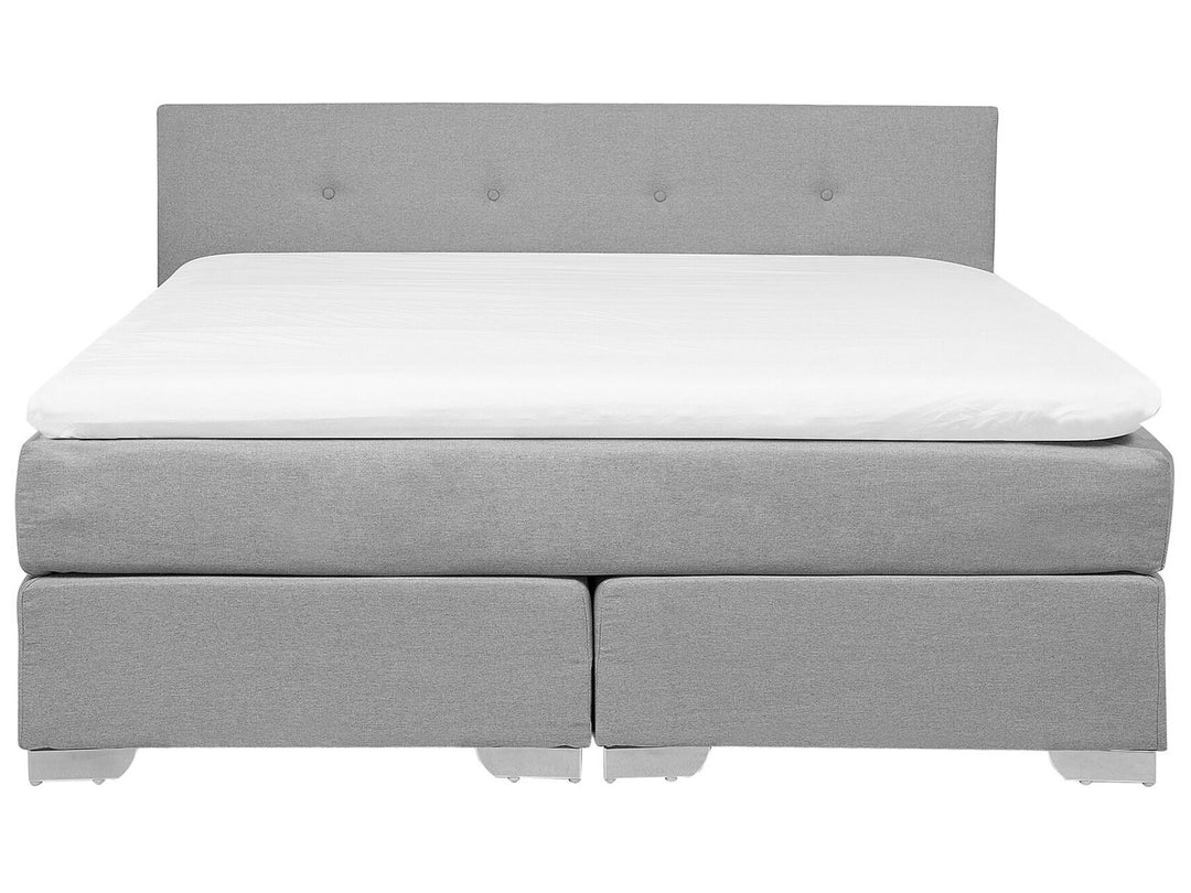 Fabric EU Super King Divan Bed Light Grey Consul