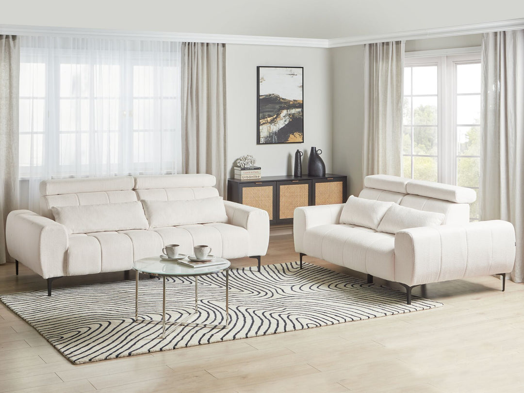 Vegamo 2 Seater Boucle Sofa White