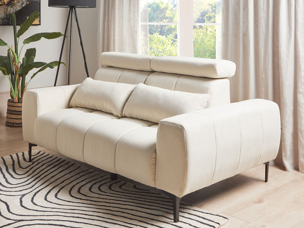 Vegamo 2 Seater Fabric Sofa Cream