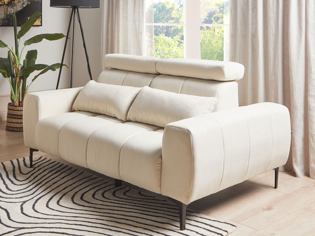 Vegamo 2 Seater Fabric Sofa Cream