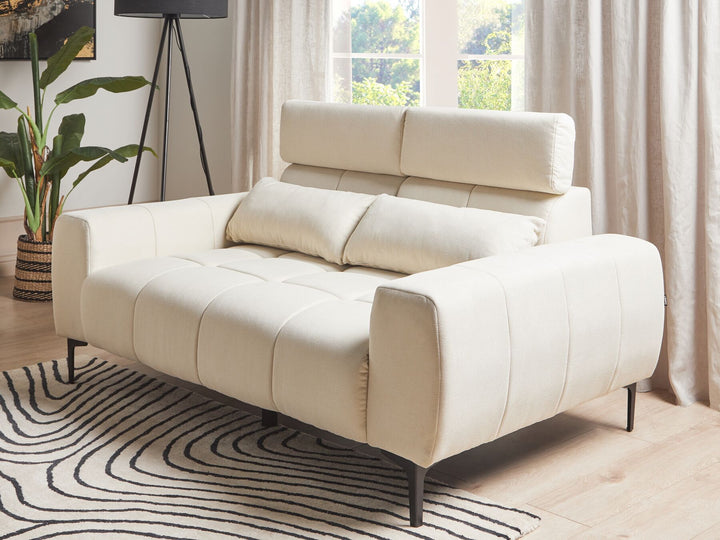 Vegamo 2 Seater Fabric Sofa Cream