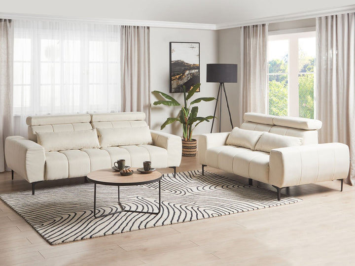 Vegamo 2 Seater Fabric Sofa Cream