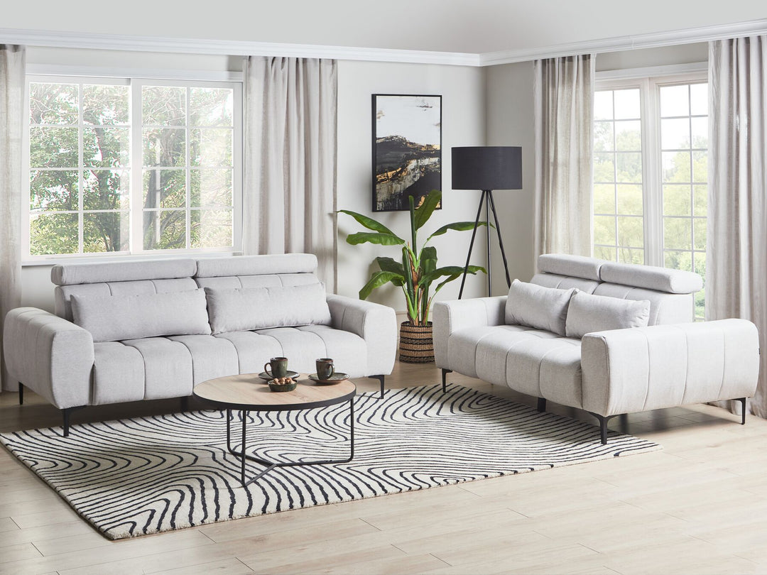 Vegamo 2 Seater Fabric Sofa Grey