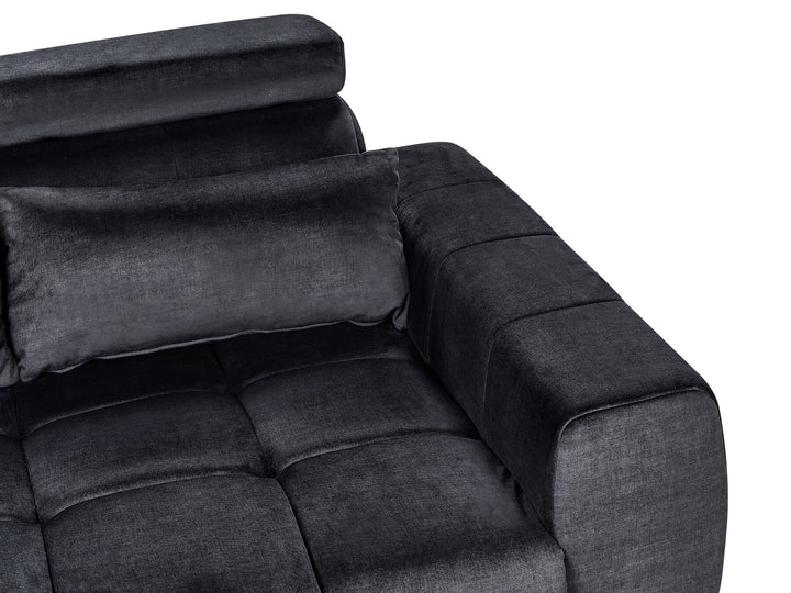 Vegamo 2 Seater Velvet Sofa Black