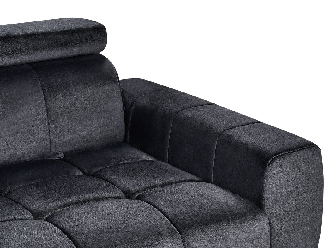 Vegamo 2 Seater Velvet Sofa Black