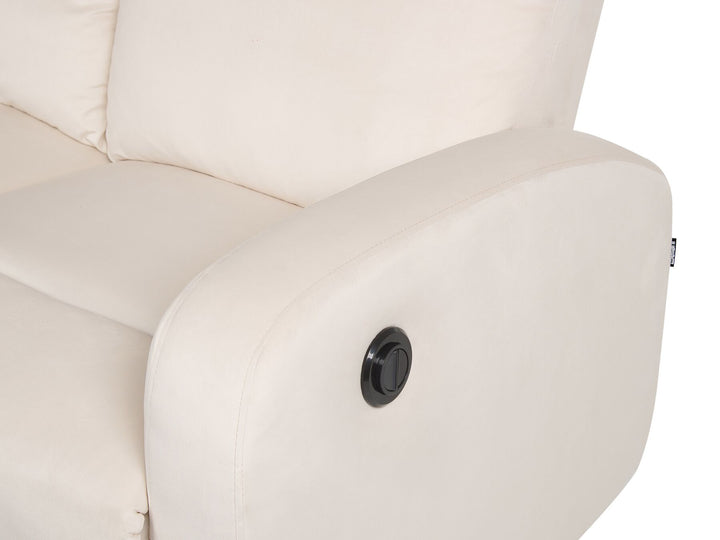 Verdal 2 Seater Velvet Electric Recliner Sofa White