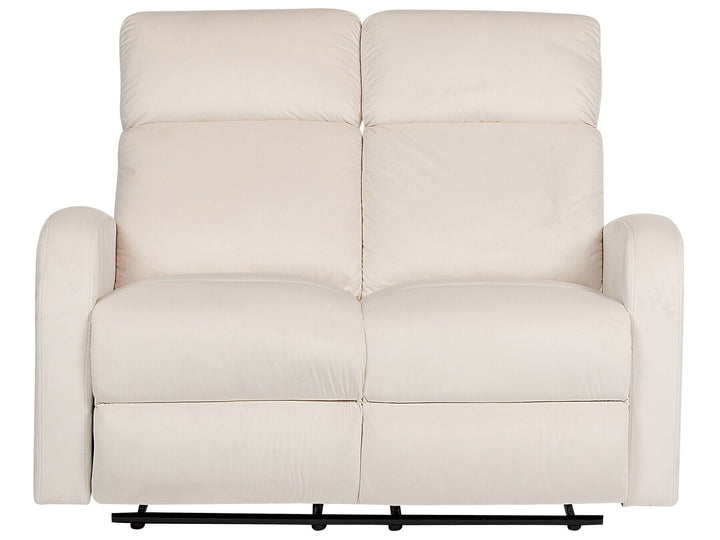 Verdal 2 Seater Velvet Manual Recliner Sofa White