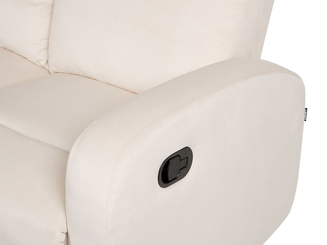 Verdal 2 Seater Velvet Manual Recliner Sofa White