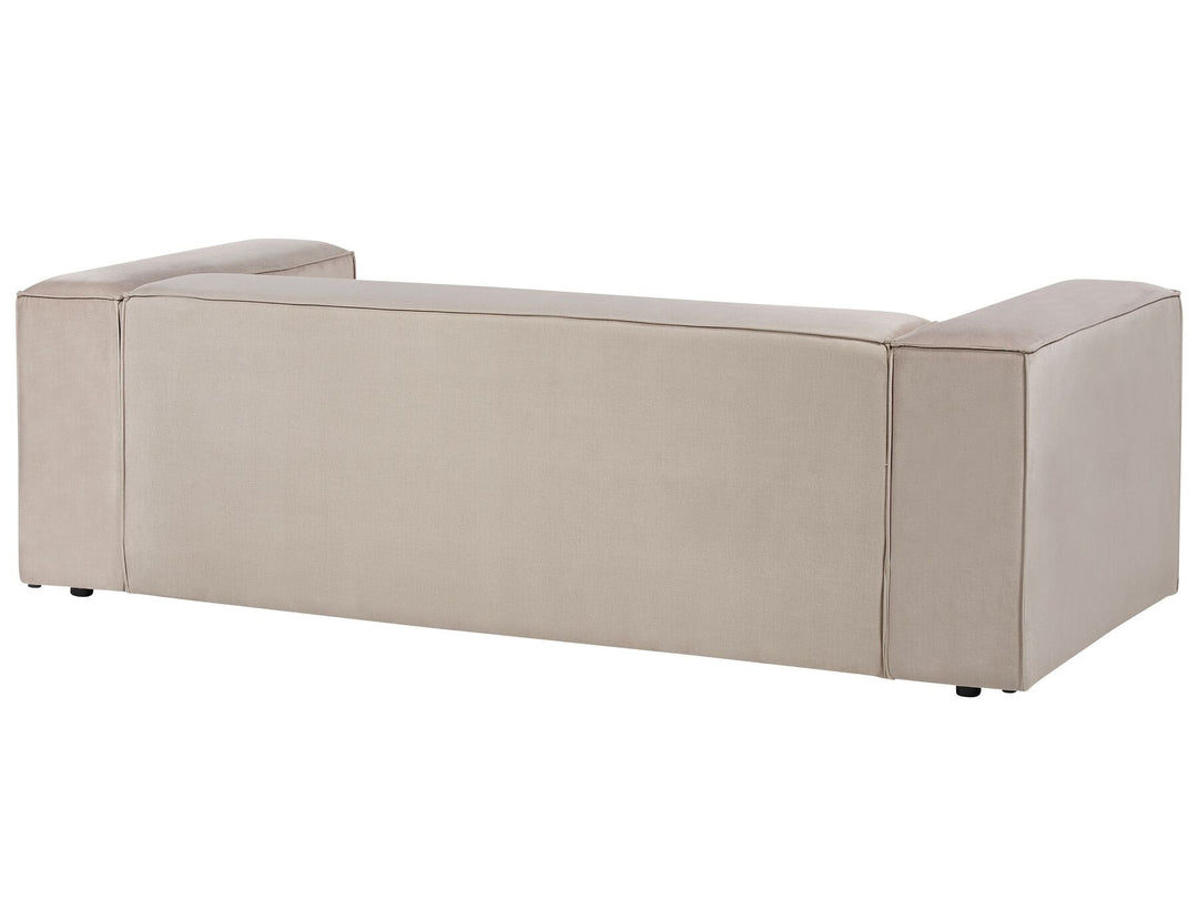 Vernon Left Hand Velvet 2 Seater Corner Sofa Taupe Beige