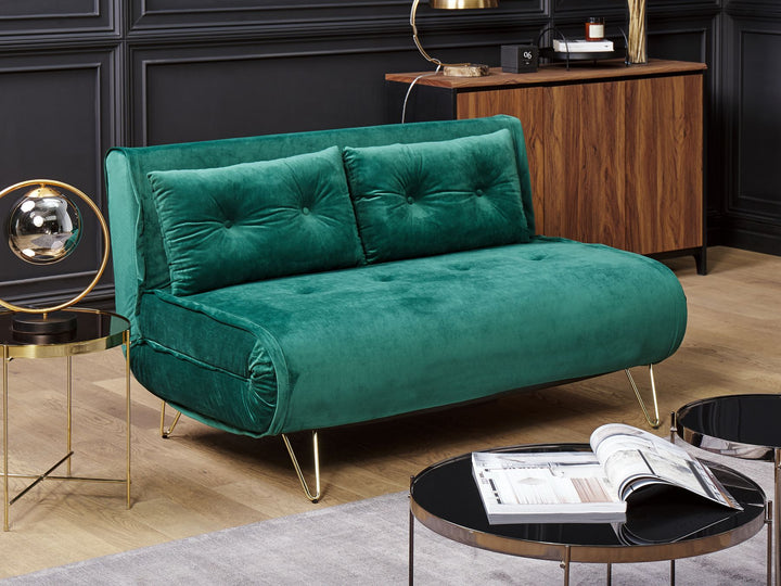 Vestfold 2 Seater Sofa Dark Green Velvet