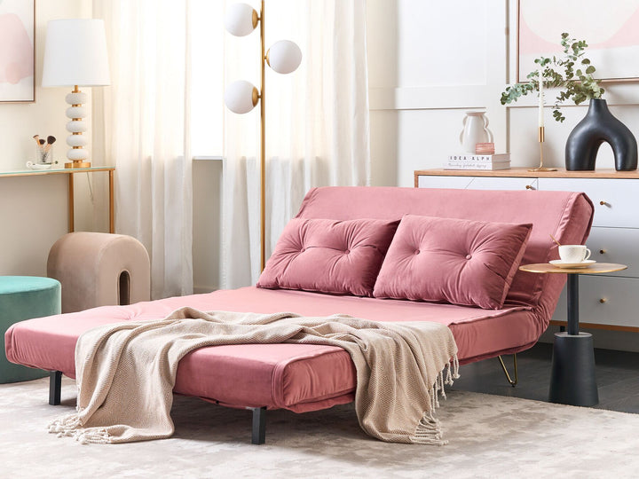 Vestfold 2 Seater Sofa Pink Velvet