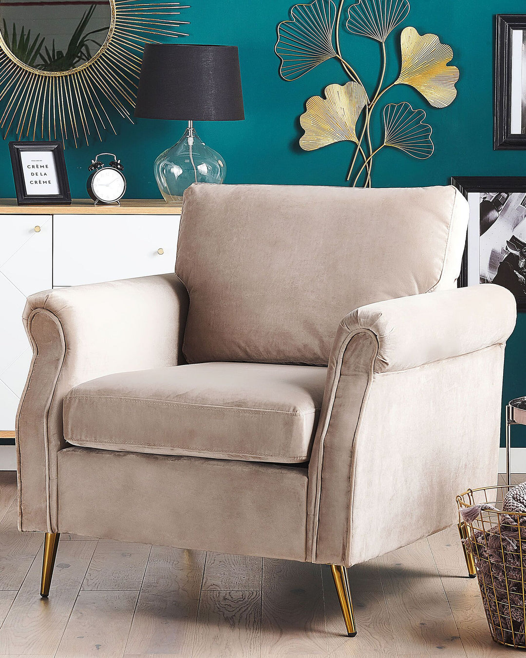 Vietas Armchair Velvet Taupe