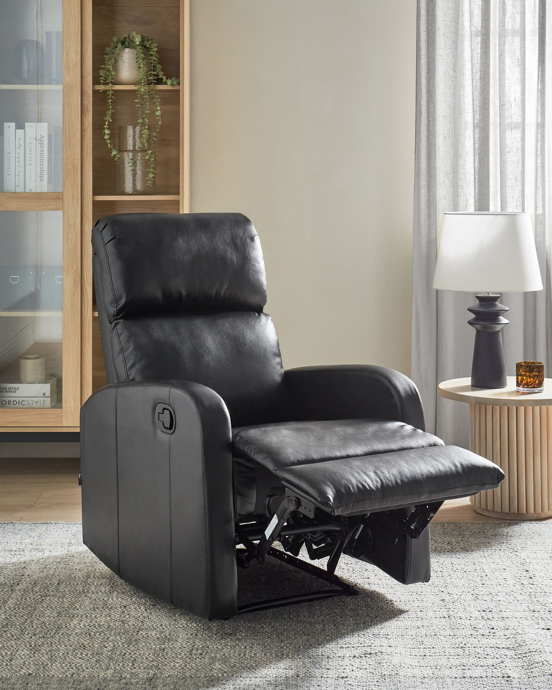 Virrat Armchair Faux Leather Black