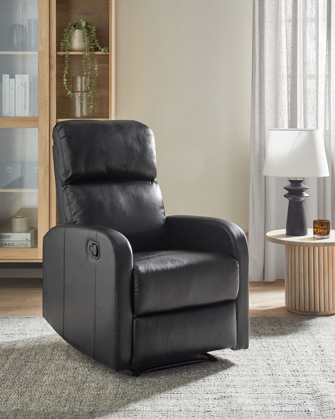 Virrat Armchair Faux Leather Black