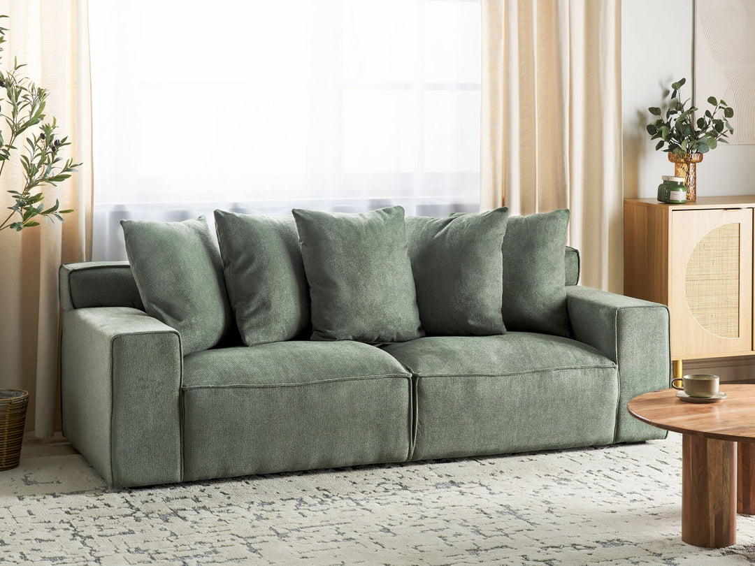 Viskan 3 Seater Chenille Sofa Green