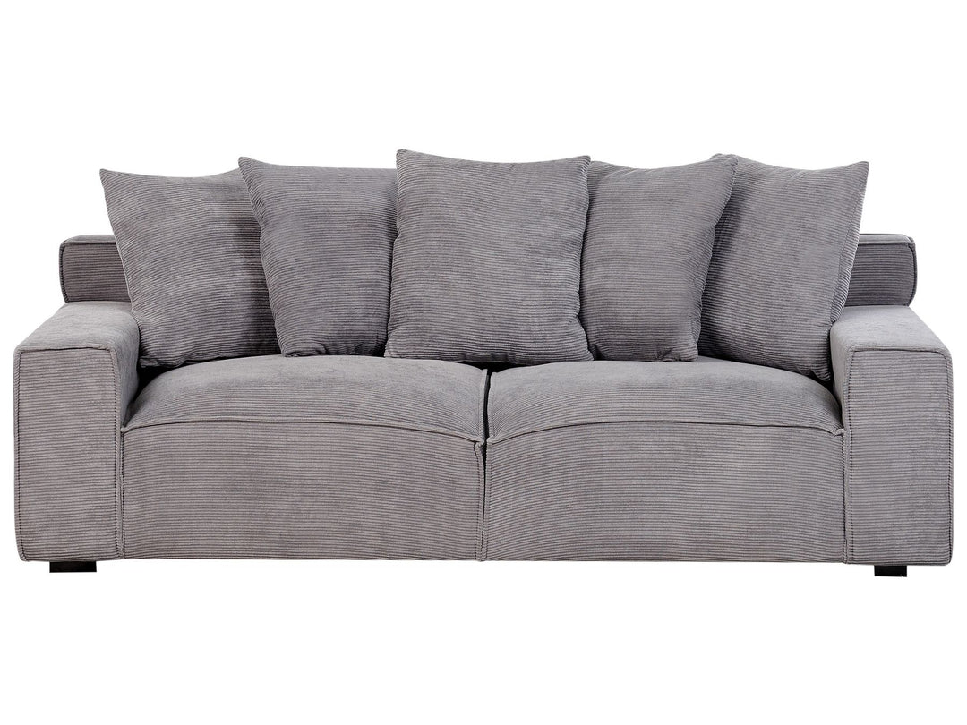 Viskan 3 Seater Jumbo Cord Sofa Dark Grey