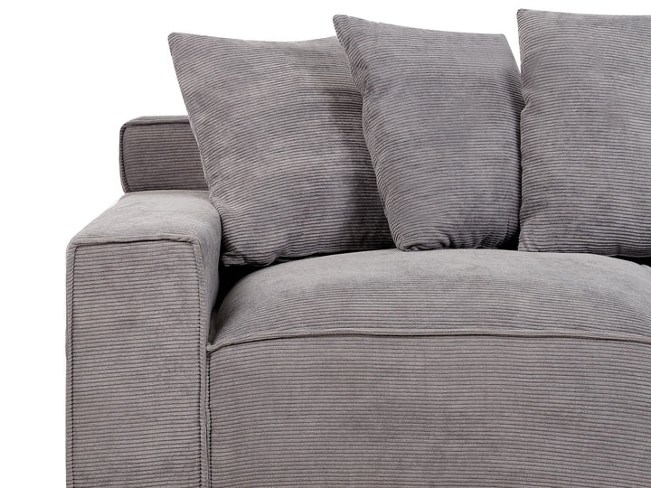 Viskan 3 Seater Jumbo Cord Sofa Dark Grey