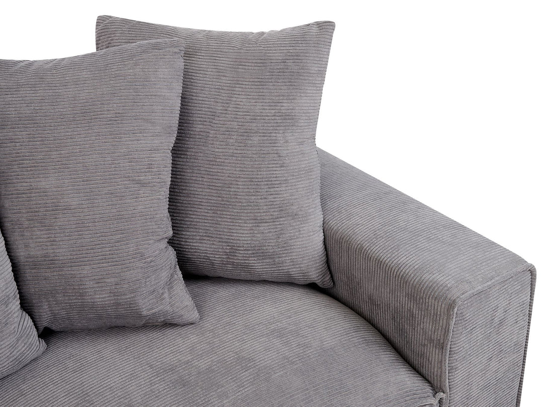 Viskan 3 Seater Jumbo Cord Sofa Dark Grey