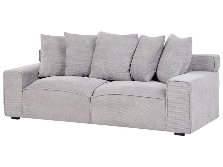 Viskan 3 Seater Jumbo Cord Sofa Light Grey