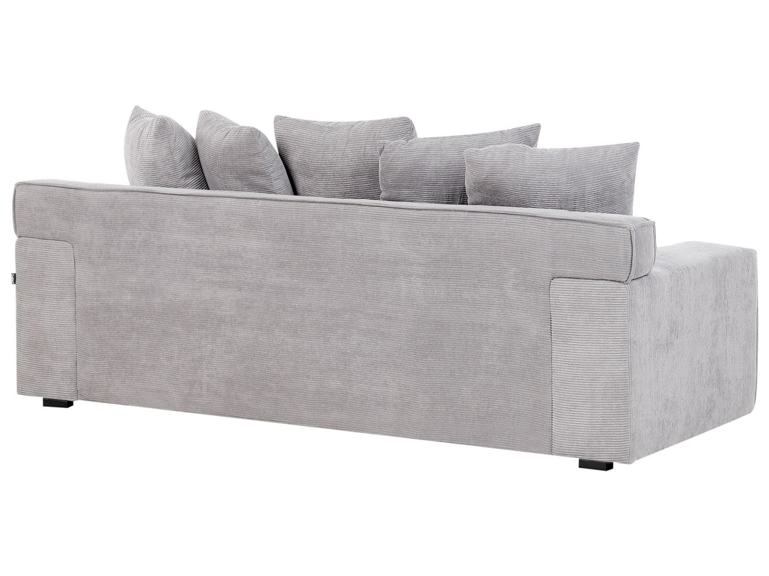 Viskan 3 Seater Jumbo Cord Sofa Light Grey