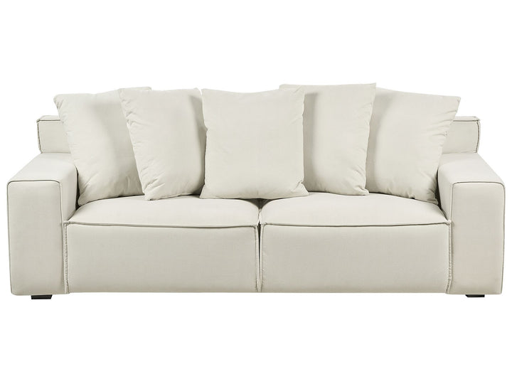 Viskan 3 Seater Velvet Sofa Off-White