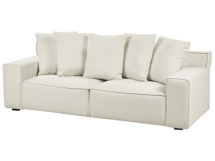 Viskan 3 Seater Velvet Sofa Off-White